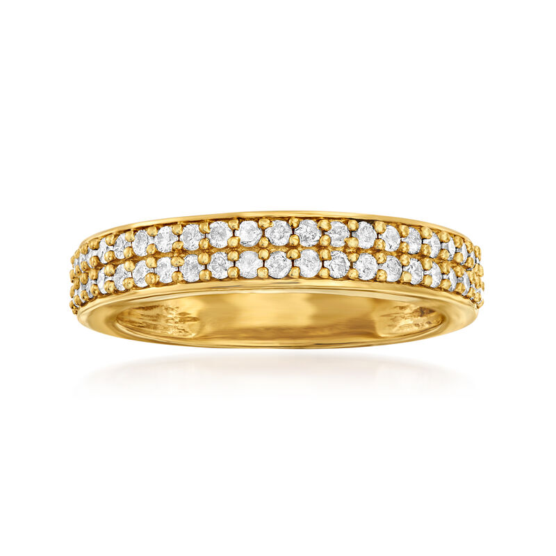 .50 ct. t.w. Diamond Double-Row Ring in 18kt Gold Over Sterling image number 0