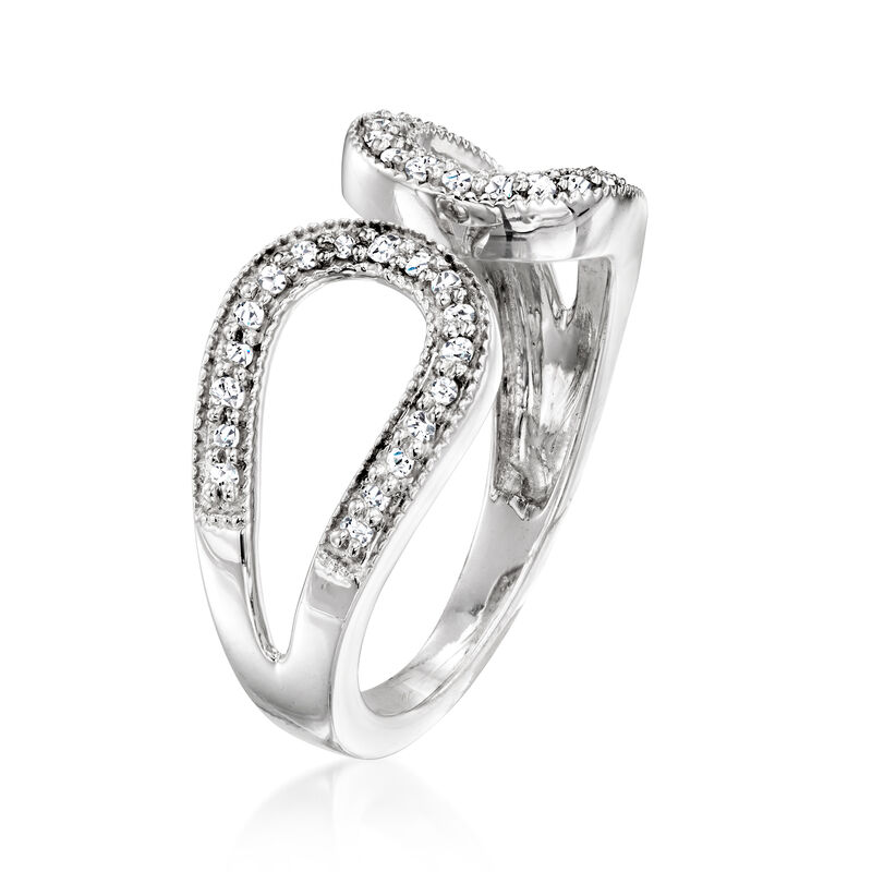 .25 ct. t.w. Diamond Open-Space Loop Ring in Sterling Silver image number 2