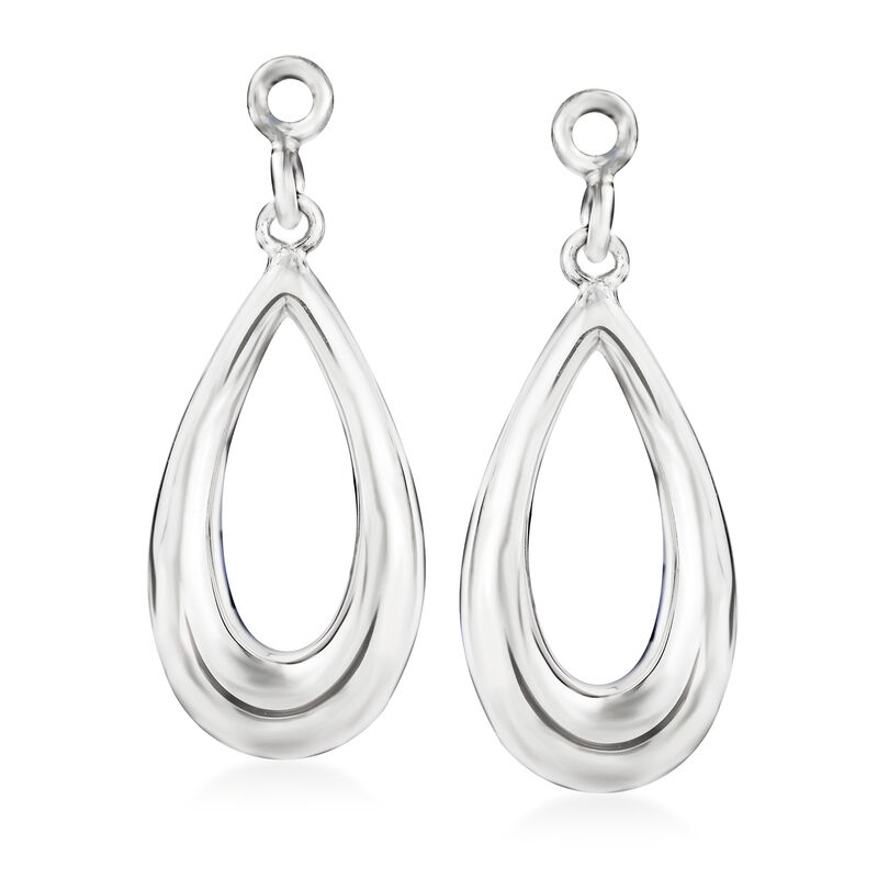 Sterling Silver Teardrop Earring Jackets image number 2