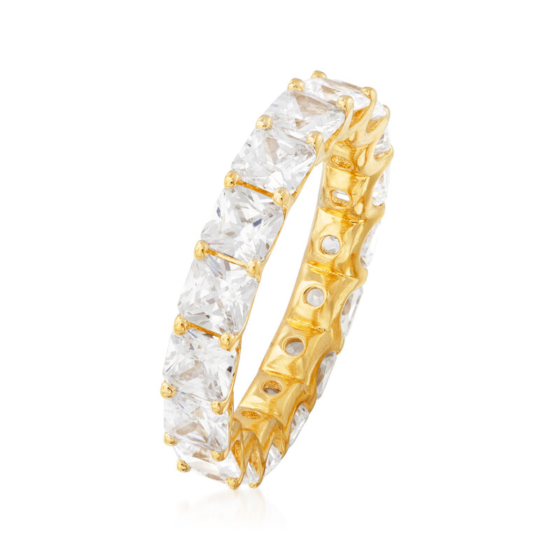 4.25 ct. t.w. CZ Eternity Band in 18kt Gold Over Sterling image number 2
