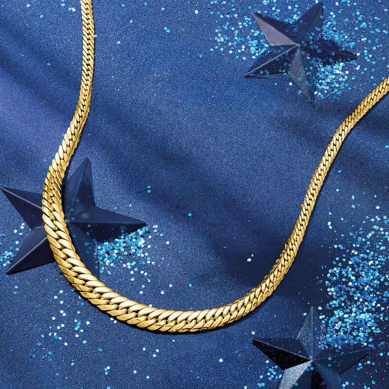 Italian 18kt Yellow Gold Graduated Cuban-Link Necklace image number 4