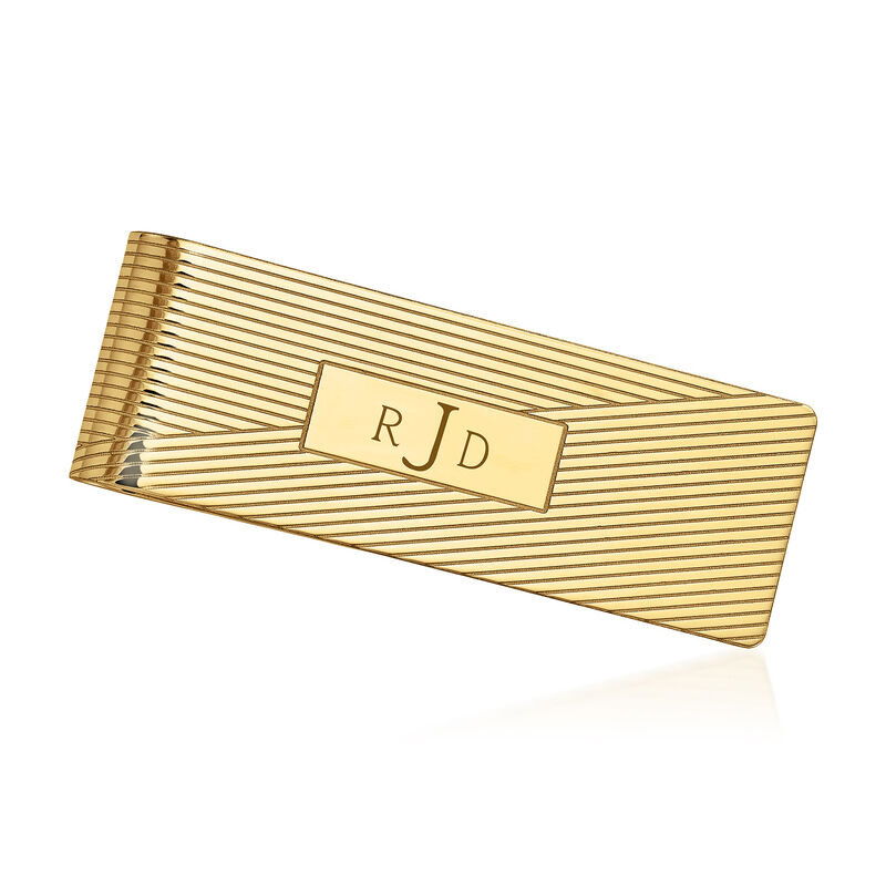 14kt Yellow Gold Personalized Money Clip image number 0