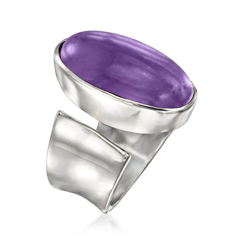 10.00 Carat Amethyst Wrap Ring in Sterling Silver image number 2