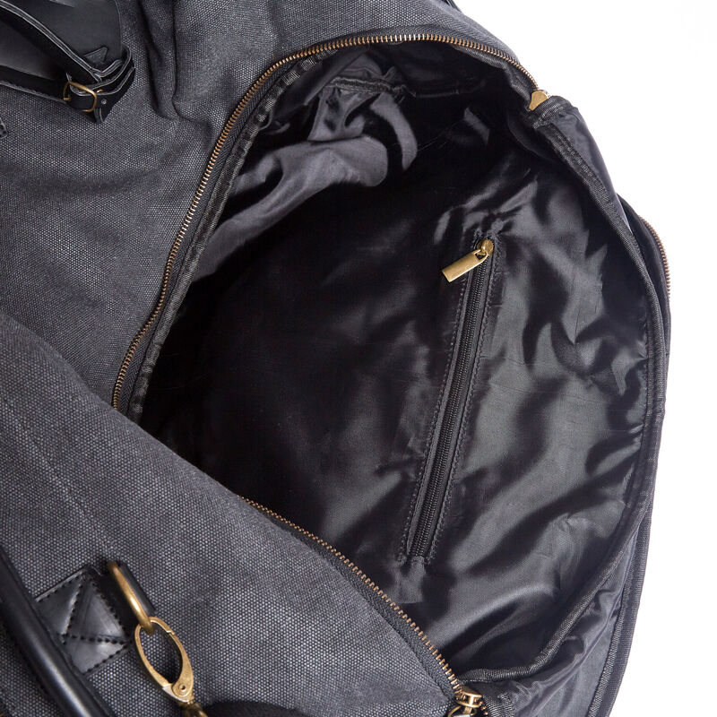 Brouk & Co. "Ballistic" Black Waxed Canvas Duffel Bag image number 1
