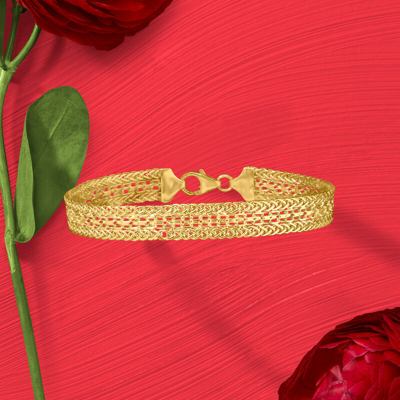 Italian 14kt Yellow Gold Multi-Link Bracelet image number 2