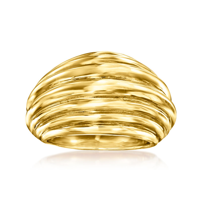 Italian 14kt Yellow Gold Fluted Ring image number 0
