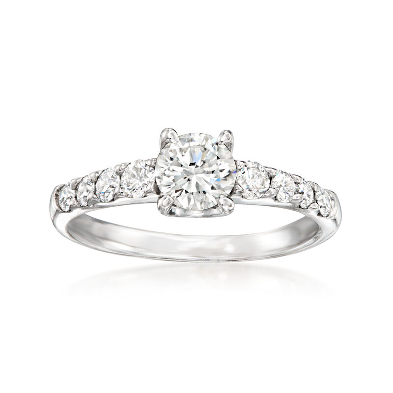 C. 2000 Vintage 1.23 ct. t.w. Diamond Ring in 18kt White Gold. Size 7 image number 0