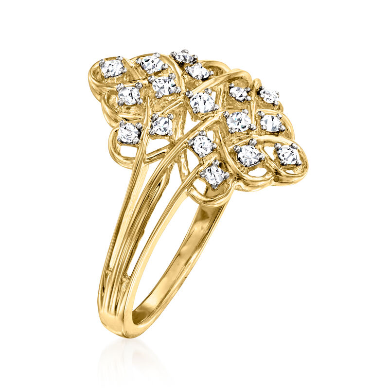 .25 ct. t.w. Diamond Ring in 18kt Gold Over Sterling image number 2