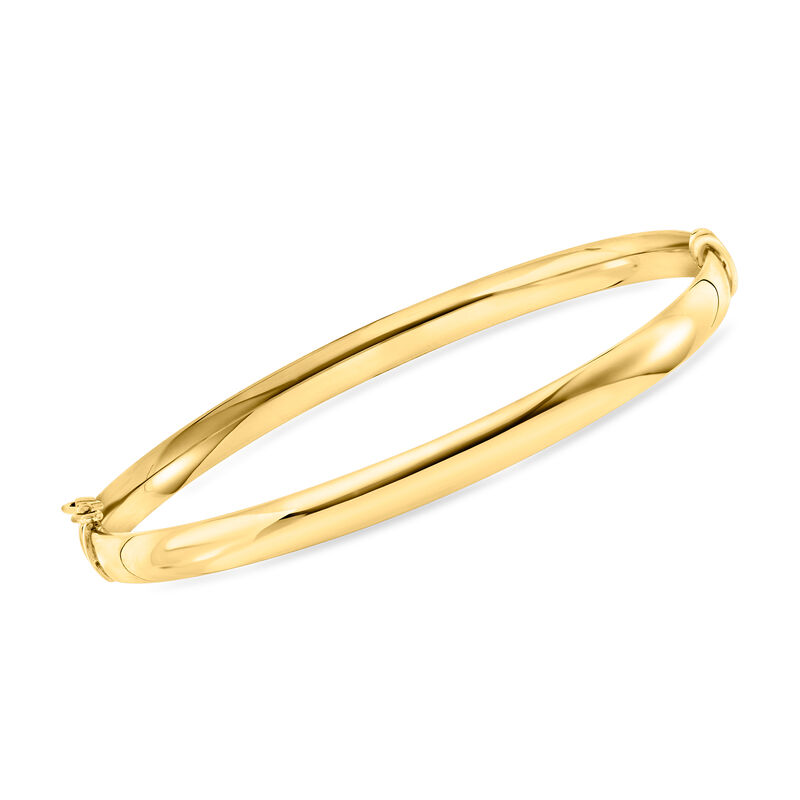 Italian 5mm 10kt Yellow Gold Bangle Bracelet image number 0