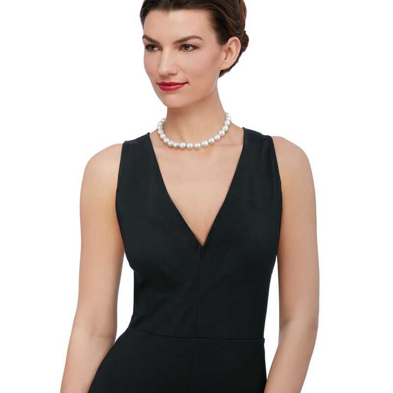 13-15mm Cultured Pearl Necklace with 14kt Yellow Gold image number 1