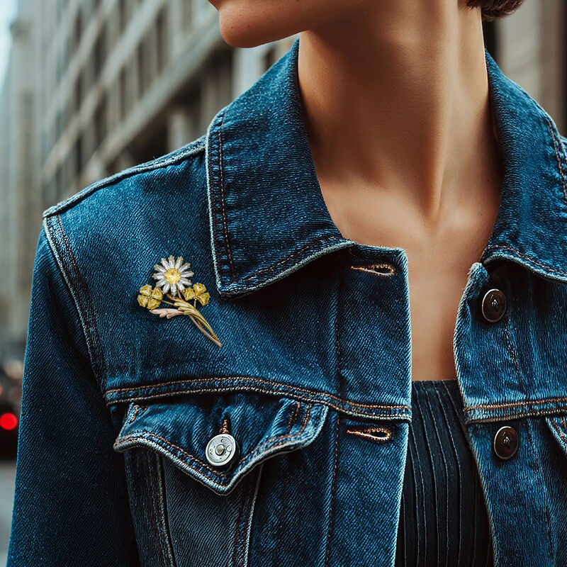 C. 1970 Vintage 9.35 ct. t.w. Citrine and 3.85 ct. t.w. Aquamarine Flower Pin in 14kt Two-Tone Gold  image number 1