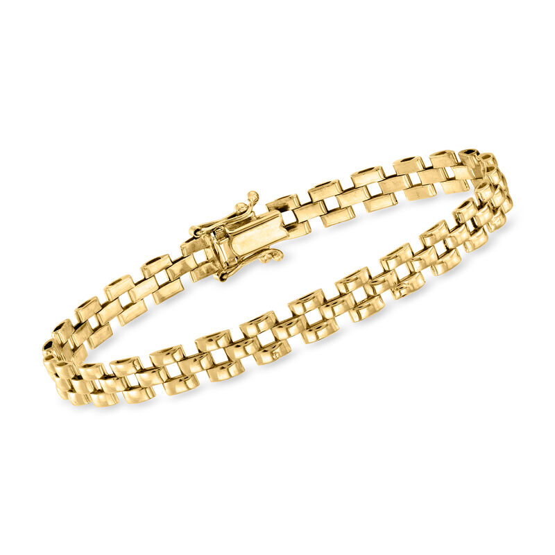 C. 1990 Vintage 14kt Yellow Gold Panther-Link Bracelet image number 0