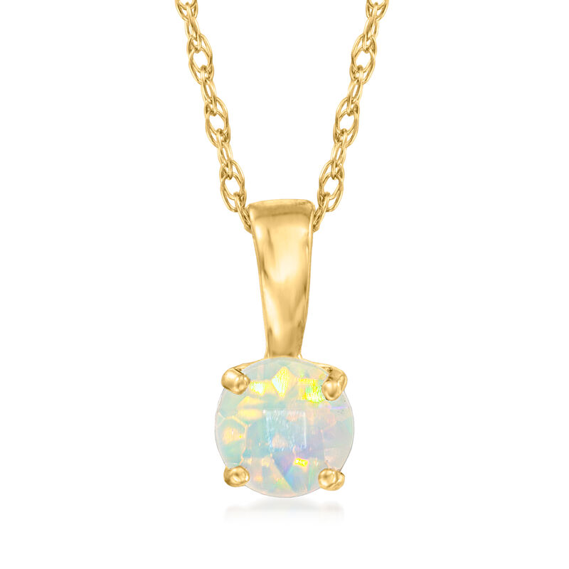 Opal Pendant Necklace in 14kt Yellow Gold image number 0