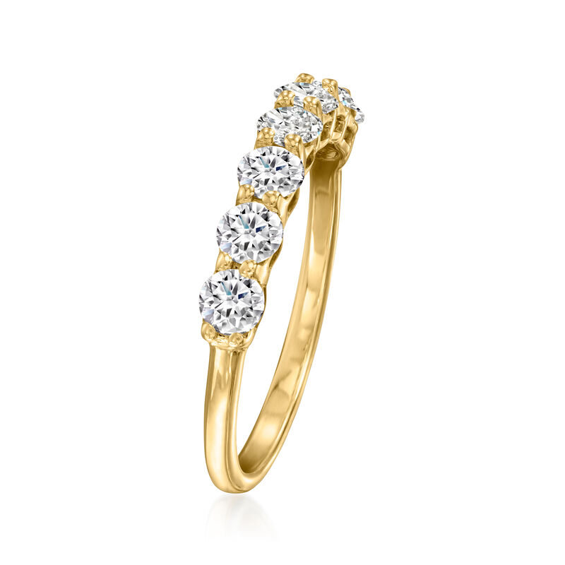 1.00 ct. t.w. Lab-Grown Diamond Seven-Stone Ring in 14kt Yellow Gold. Size 8 image number 2