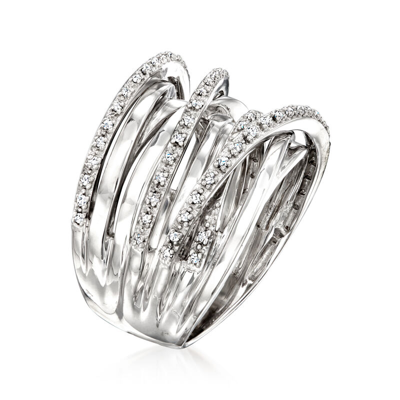 .25 ct. t.w. Diamond Highway Ring in Sterling Silver image number 2