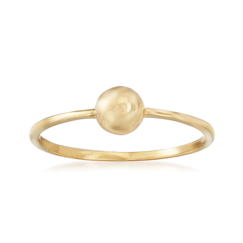 18kt Yellow Gold Puffed Circle Ring image number 0