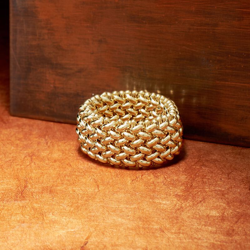 Italian 14kt Yellow Gold Riso-Link Ring image number 3