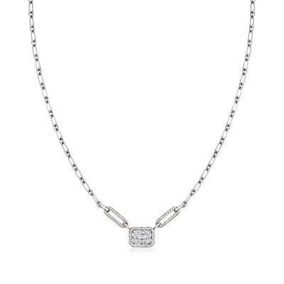 .50 ct. t.w. Diamond Cluster Necklace in Sterling Silver