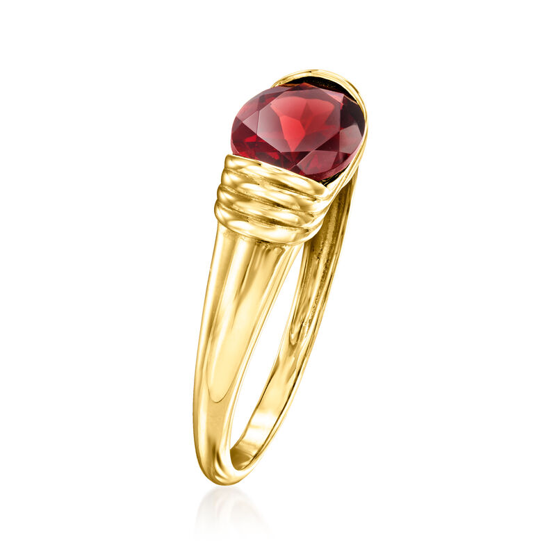 2.10 Carat Garnet Ring in 14kt Yellow Gold image number 2