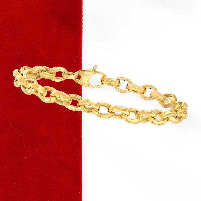 Italian 14kt Yellow Gold Cable-Link Bracelet image number 2