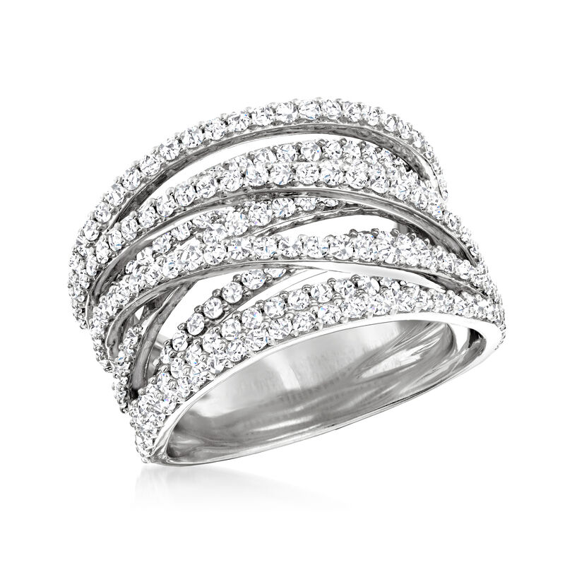 2.50 ct. t.w. Diamond Highway Ring in Sterling Silver image number 3