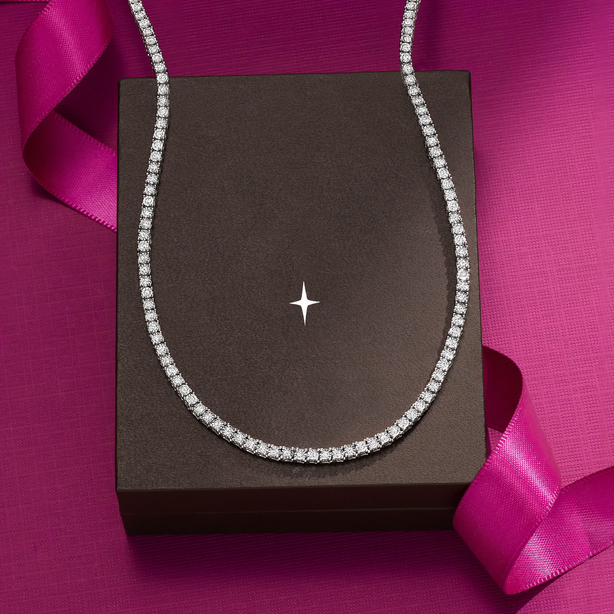 2.00 ct. t.w. Diamond Tennis Necklace in Sterling Silver