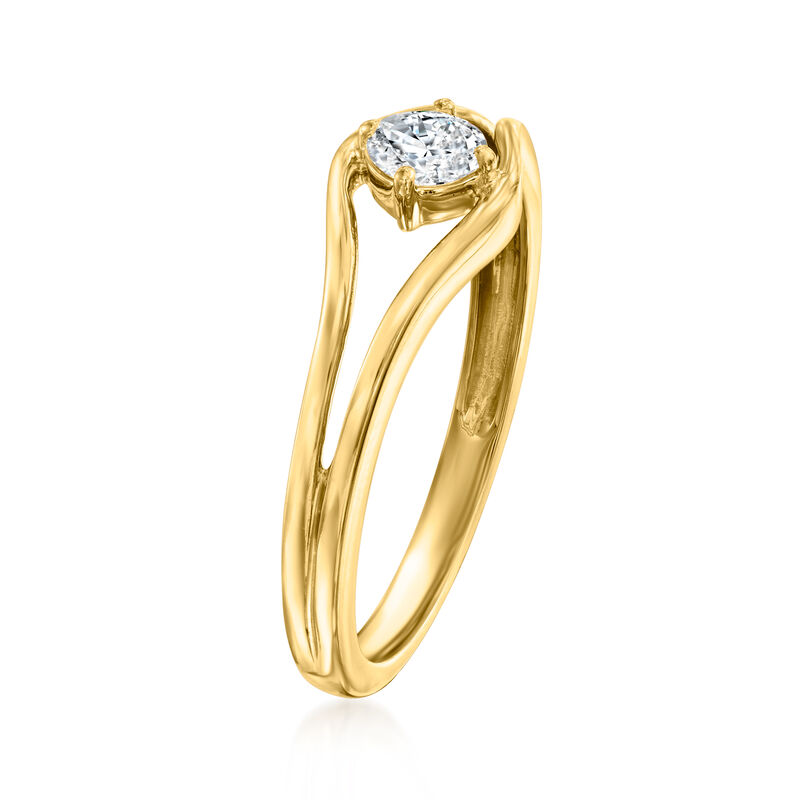 .25 Carat Lab-Grown Diamond Open Ring in 18kt Gold Vermeil image number 2