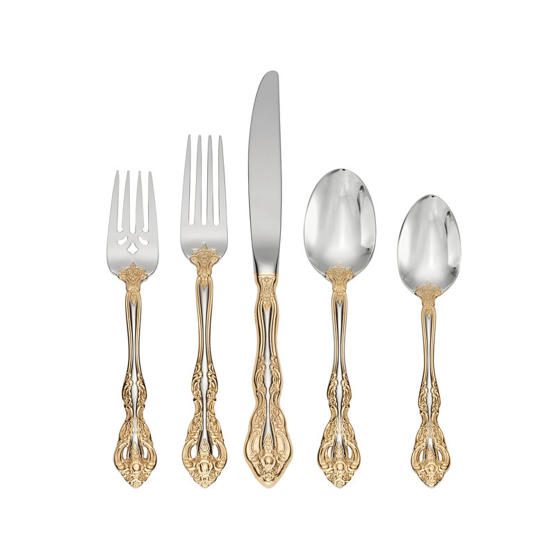 Oneida "Michelangelo Golden" 20-pc. Service for 4 18/10 Stainless Steel Flatware Set image number 0