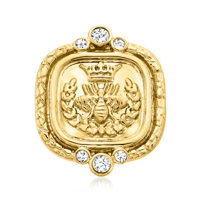 .25 ct. t.w. Diamond Royal Bumblebee Ring in 18kt Gold Over Sterling