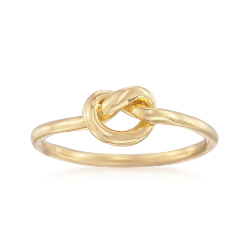 14kt Yellow Gold Over Sterling Silver Single Knot Ring image number 0