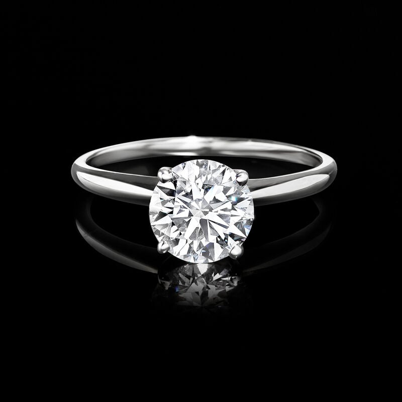 1.50 Carat Lab-Grown Diamond Solitaire Ring in 14kt White Gold. Size 6 image number 2