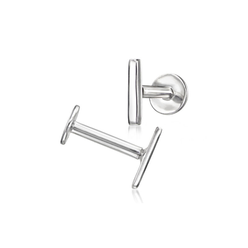 Sterling Silver Jewelry Set: Two Pairs of Ball and Bar Flat-Back Stud Earrings  image number 5