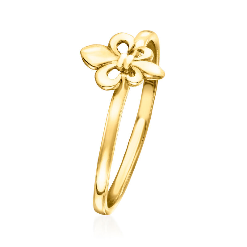 10kt Yellow Gold Fleur-De-Lis Ring image number 2