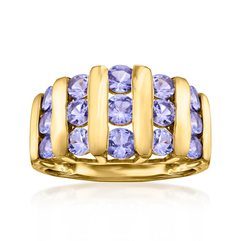 2.10 ct. t.w. Tanzanite Ring in 18kt Gold Over Sterling image number 0