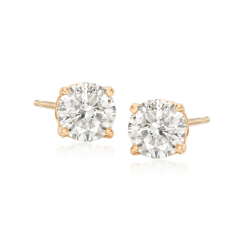 1.00 ct. t.w. Diamond Stud Earrings in 14kt Yellow Gold image number 0