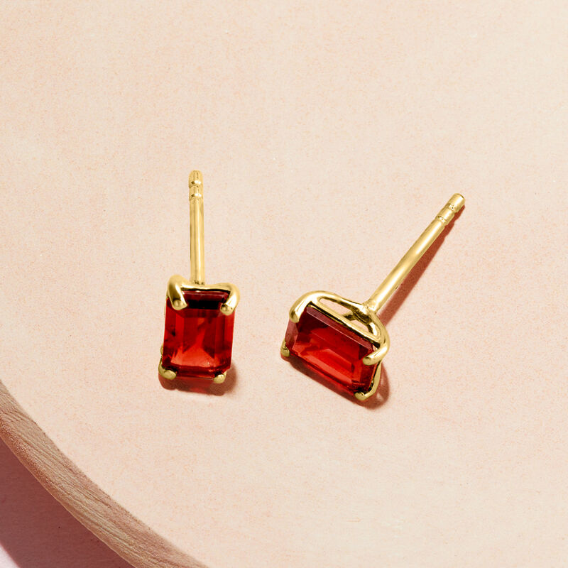 1.20 ct. t.w. Garnet Stud Earrings in 14kt Yellow Gold  image number 2