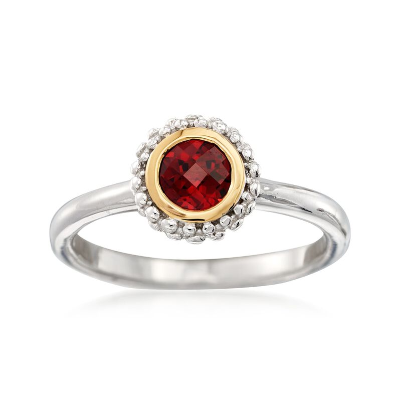 Phillip Gavriel &quot;Popcorn&quot; .50 Carat Garnet Ring in Sterling Silver and 18kt Gold image number 0