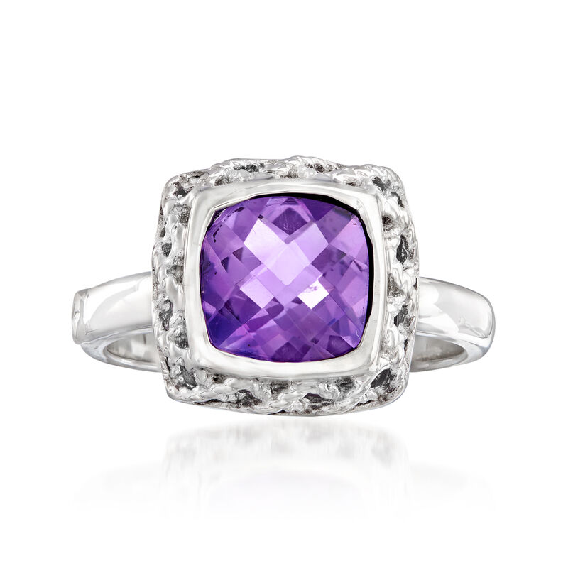 Andrea Candela &quot;Rioja&quot; 1.70 Carat Amethyst Ring in Sterling Silver image number 0
