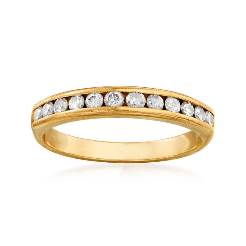 C. 1980 Vintage .35 ct. t.w. Diamond Band in 14kt Yellow Gold image number 0