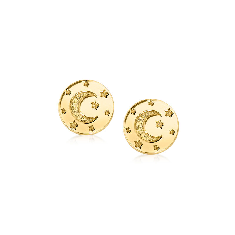 Italian 18kt Gold Over Sterling Jewelry Set: Three Pairs of Symbol Earrings  image number 5