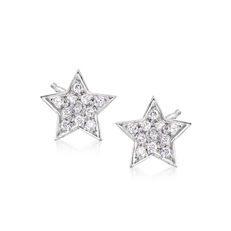 .20 ct. t.w. Diamond Star Stud Earrings in Sterling Silver image number 0