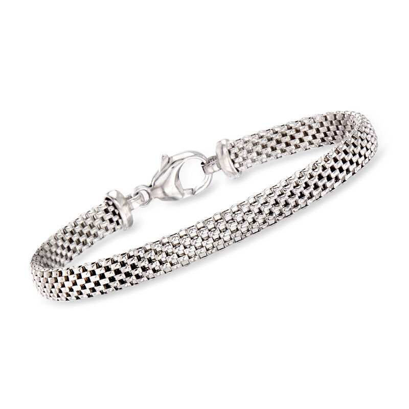 Italian Sterling Silver Mesh Bracelet image number 0