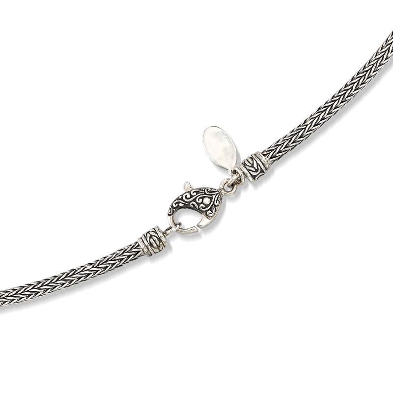 3mm Sterling Silver Modified Wheat-Chain Necklace image number 2