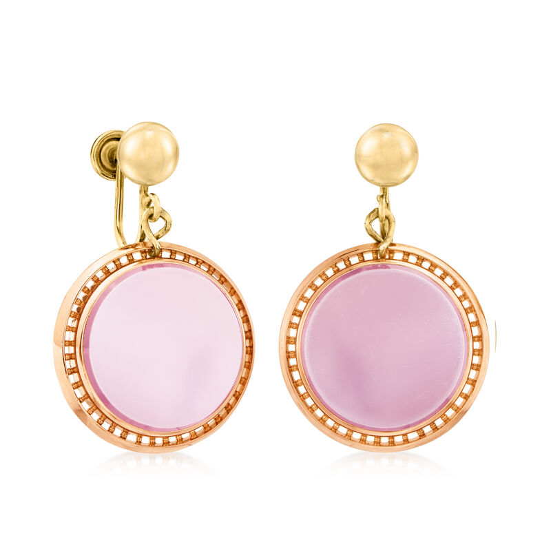 C. 1880 Vintage Orange Agate Drop Earrings in 14kt Two-Tone Gold  image number 2