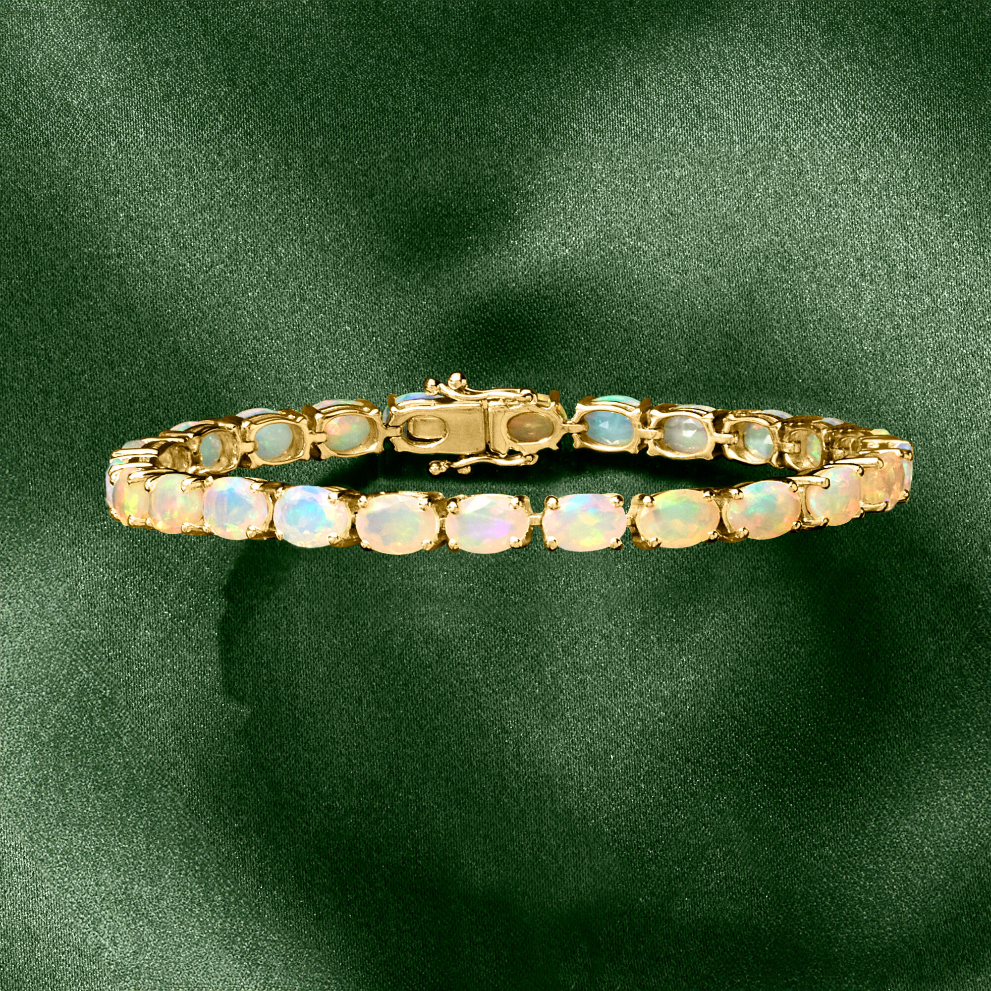 Gold opal tennis bracelet online