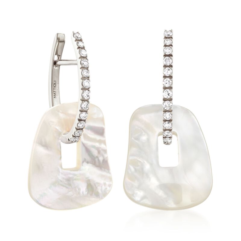 Mattioli &quot;Puzzle&quot; .34 ct. t.w. Diamond Earrings in 18kt White Gold with Eleven Interchangeable Drops  image number 3