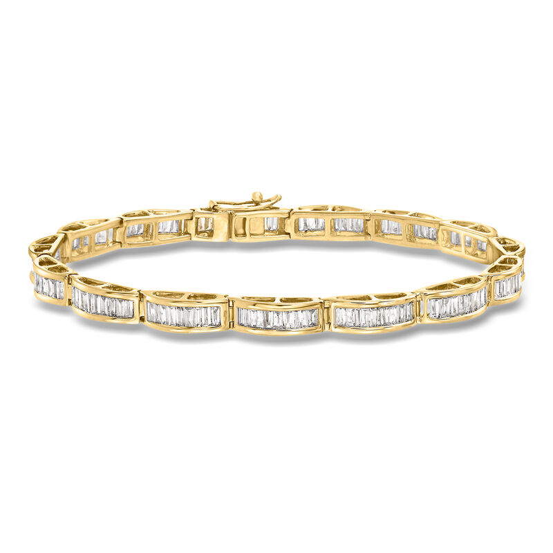3.00 ct. t.w. Baguette Diamond Bracelet in 14kt Yellow Gold image number 0