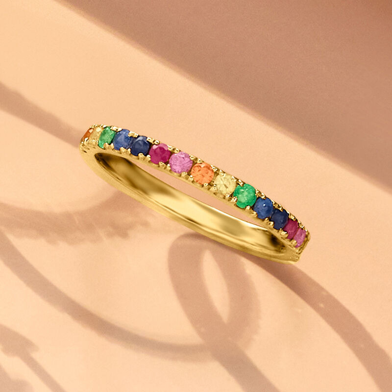 .56 ct. t.w. Mixed Gemstone Ring in 14kt Yellow Gold image number 2