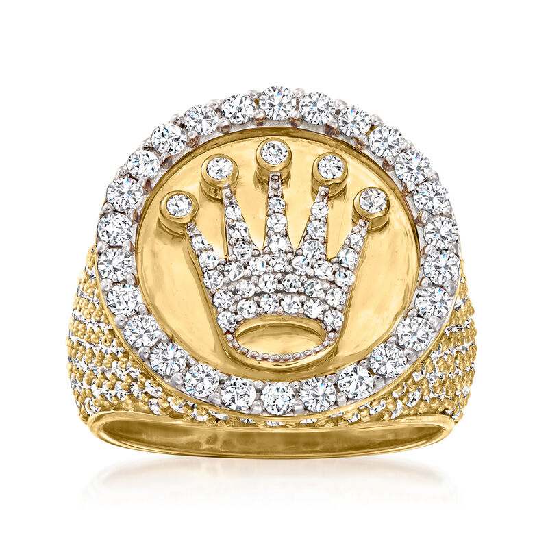 Men's 3.50 ct. t.w. Diamond Crown Ring in 14kt Yellow Gold image number 0