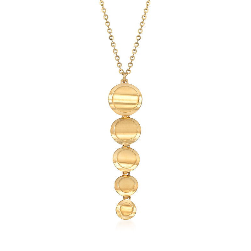Italy 18kt Yellow Gold Multi-Circle Necklace. 18&quot; image number 0